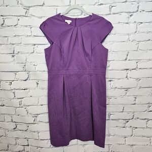 Shoshanna Purple Cap Sleeve Sheath Dress